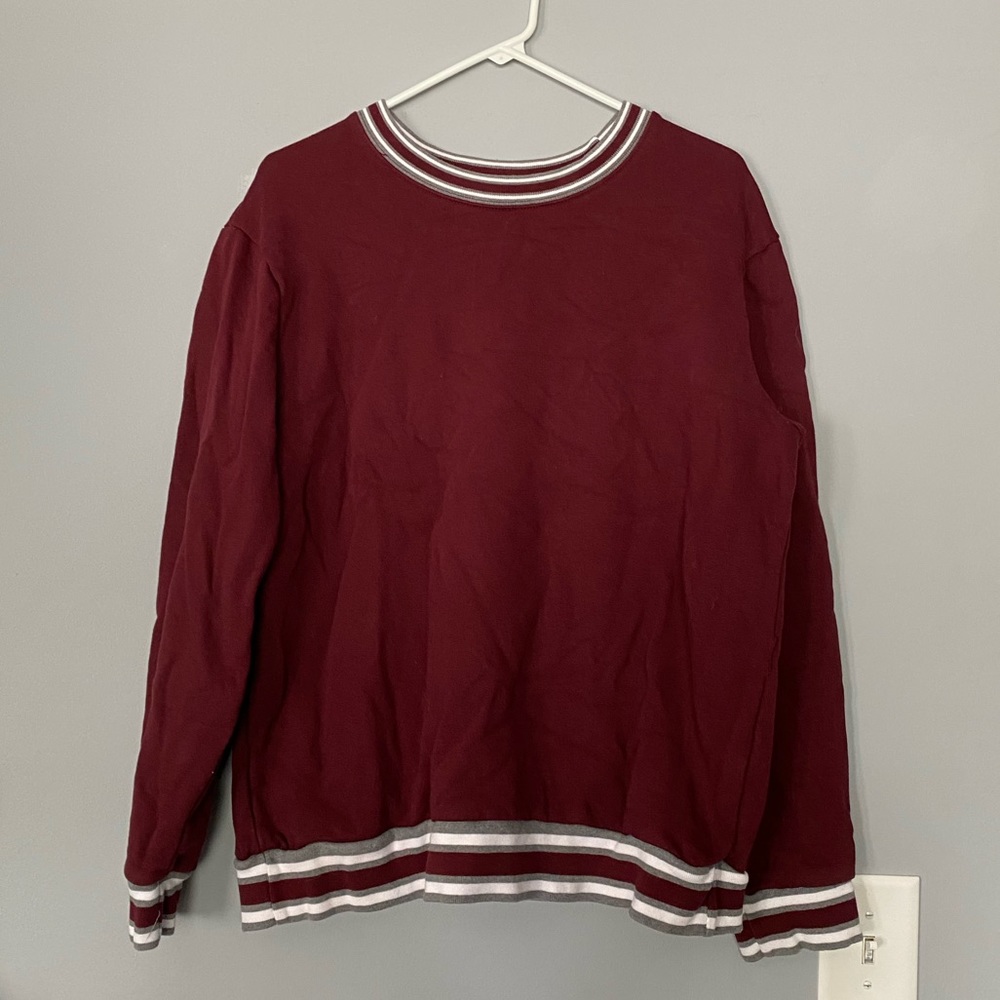Arizona Men’s Burgundy Crew Cut Thick Long Sleeve